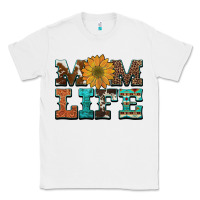 White western cowhide leopard turquoise  leather aztec sunflower mom Classic Tee - Artiststas
