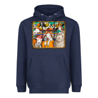 Navy autumn sheeps Heavyweight Hoodie - Jasminsmagicworld