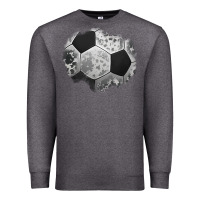 Charcoal Heather cowhide soccer patch Premium Sweatshirt - Jasminsmagicworld
