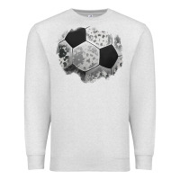 Oatmeal Heather cowhide soccer patch Premium Sweatshirt - Jasminsmagicworld