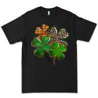 Black Leopard shamrock St. Patricks Day Premium Tee - FaDigitalArtStudio