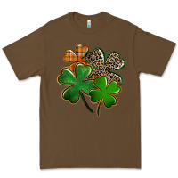 Cacao Leopard shamrock St. Patricks Day Premium Tee - FaDigitalArtStudio