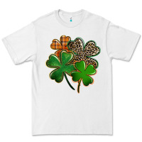 White Leopard shamrock St. Patricks Day Premium Tee - FaDigitalArtStudio