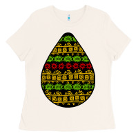 Bone african masks teardrop Ladies Tee - BundleAndBundleShop