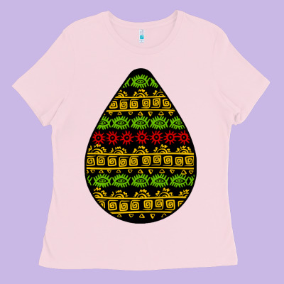 African Masks Teardrop Ladies Tee Designed By Bundleandbundleshop