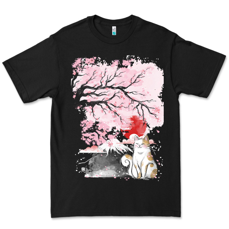 Japan T  Shirt Sakura Cat T  Shirt Premium Tee by linhVisuals | Teevron