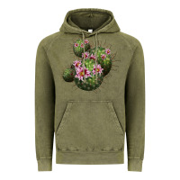 Vintage Olive arizona fishhook cacti Vintage Hoodie - LillyAllenDesigns