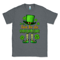 Charcoal Heather Just here for the shenanigans St. Patrick's Classic Tee - OliviaCreatesArt