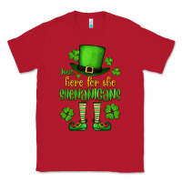 Red Just here for the shenanigans St. Patrick's Classic Tee - OliviaCreatesArt