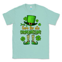Seafoam Just here for the shenanigans St. Patrick's Classic Tee - OliviaCreatesArt