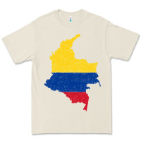 Bone colombia Flag Map Drawing Line Art Premium Tee - linhVisuals