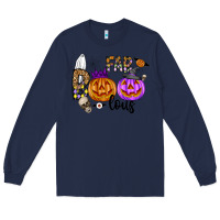 Navy Fab Boo Lous Long Sleeve Tee - CowhideDigitalArt