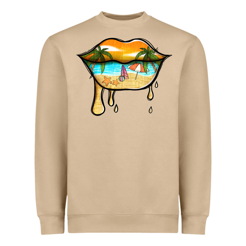 Beach Lips Heavyweight Sweatshirt by Jasminsmagicworld | Teevron