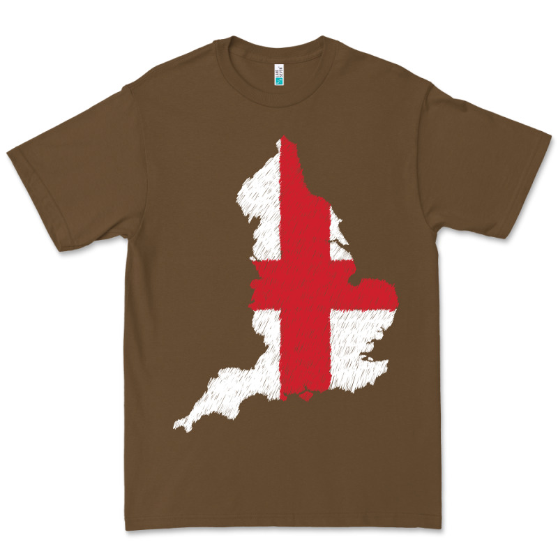 England Flag Map Drawing Line Art Premium Tee by linhVisuals | Teevron