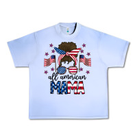 Grape Ice All American Mama Messy Buny Urban Heavy Tee - CowhideDigitalArt