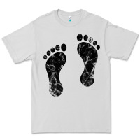 Dove Grey 70's footprints   footprint Premium Tee - linhVisuals