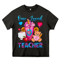 Asphalt One Loved Teacher Valentines Day Cold Drink Frappe Heavy Core Tee - FaDigitalArtStudio
