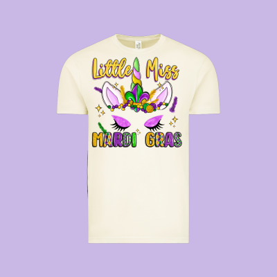 Little Miss Mardi Gras Vintage Tee Designed By Lillyallendesigns
