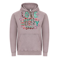 Love More Worry Less Vintage Hoodie | Teevron