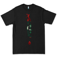 Black Maldives Map Flag Drawing Line Art Premium Tee - linhVisuals