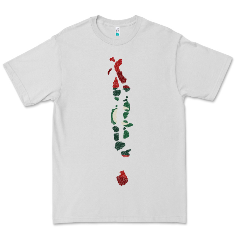 Maldives Map Flag Drawing Line Art Premium Tee by linhVisuals | Teevron