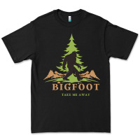 Black bigfoot t  shirt bigfoot take me away t  shirt Premium Tee - linhVisuals