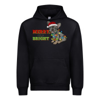 Black merry and bright french bulldog Urban Hoodie - RanaPortraitStore