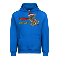 Merry And Bright French Bulldog Urban Hoodie | Teevron