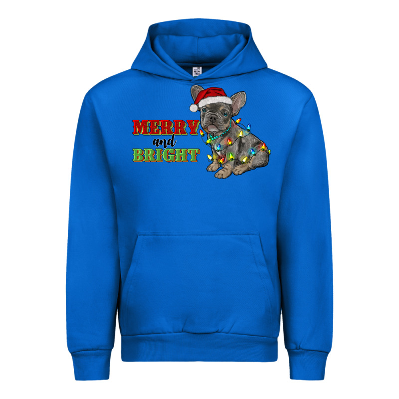 Merry And Bright French Bulldog Urban Hoodie by RanaPortraitStore | Teevron
