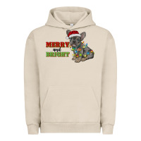 Pigment French Oak merry and bright french bulldog Urban Hoodie - RanaPortraitStore