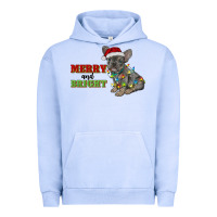 Pigment Grape Ice merry and bright french bulldog Urban Hoodie - RanaPortraitStore