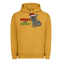 Pigment Peanut Butter merry and bright french bulldog Urban Hoodie - RanaPortraitStore