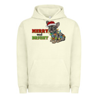 Pigment Pistachio merry and bright french bulldog Urban Hoodie - RanaPortraitStore