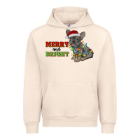 Sandshell merry and bright french bulldog Urban Hoodie - RanaPortraitStore