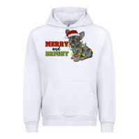 White merry and bright french bulldog Urban Hoodie - RanaPortraitStore