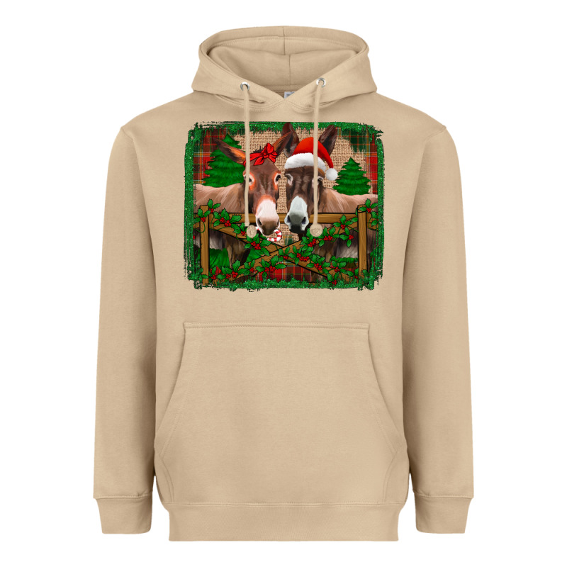 Christmas Donkeys Heavyweight Hoodie by Jasminsmagicworld | Teevron