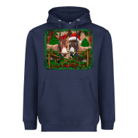 Navy christmas donkeys Heavyweight Hoodie - Jasminsmagicworld