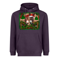 Plum christmas donkeys Heavyweight Hoodie - Jasminsmagicworld