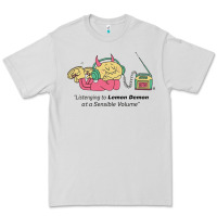 Dove Grey listening to lemon demon Premium Tee - linhVisuals