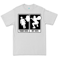 Dove Grey your wife my wife weightlifting Premium Tee - linhVisuals