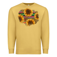 Antique Gold sunflower leopard serape patch Premium Sweatshirt - Jasminsmagicworld