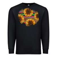 Black sunflower leopard serape patch Premium Sweatshirt - Jasminsmagicworld