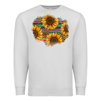 Dove Grey sunflower leopard serape patch Premium Sweatshirt - Jasminsmagicworld