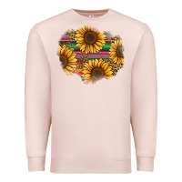 Pale Pink sunflower leopard serape patch Premium Sweatshirt - Jasminsmagicworld