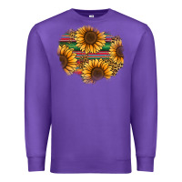 Purple sunflower leopard serape patch Premium Sweatshirt - Jasminsmagicworld