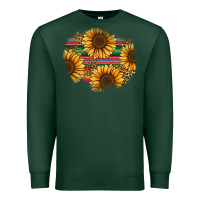 Sports Green sunflower leopard serape patch Premium Sweatshirt - Jasminsmagicworld