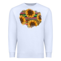 White sunflower leopard serape patch Premium Sweatshirt - Jasminsmagicworld