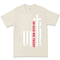 Bone in god we trust with patriotic vintage american flag t shirt Premium Tee - linhVisuals