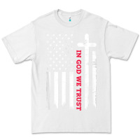 White in god we trust with patriotic vintage american flag t shirt Premium Tee - linhVisuals