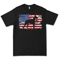 Black great dane vintage american flag t shirt Premium Tee - linhVisuals
